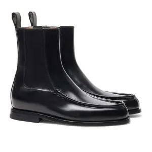 7 CM / 2.76 Inches - CMR CHAMARIPA Height Increasing Boots For Women - High Heel Shoes - Black Leather Women’s Chelsea Boots