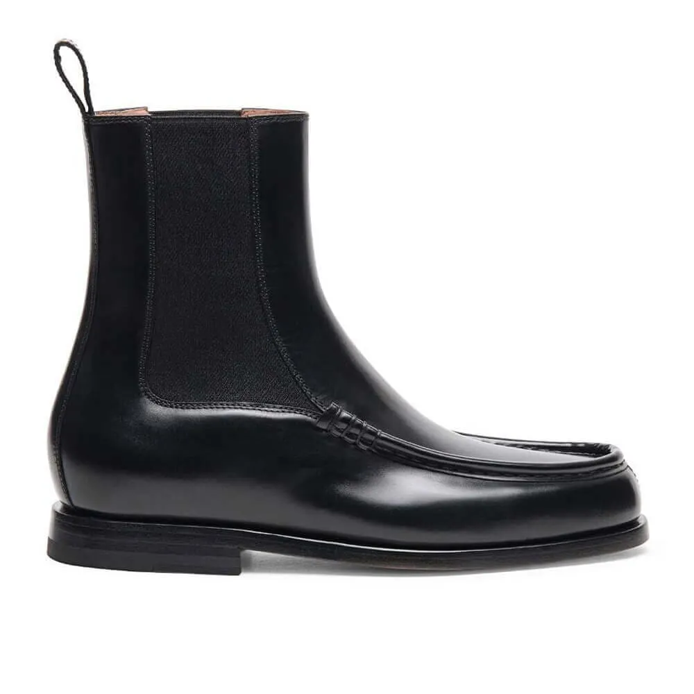 7 CM / 2.76 Inches - CMR CHAMARIPA Height Increasing Boots For Women - High Heel Shoes - Black Leather Women’s Chelsea Boots