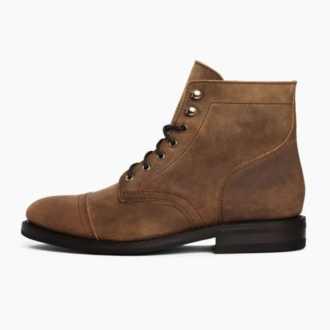 7 CM/2.76 Inches CMR CHAMARIPA Handcrafted Brown Height Increasing Boots - Elevate Your Style with 2.76 Inches of Personalized Luxury