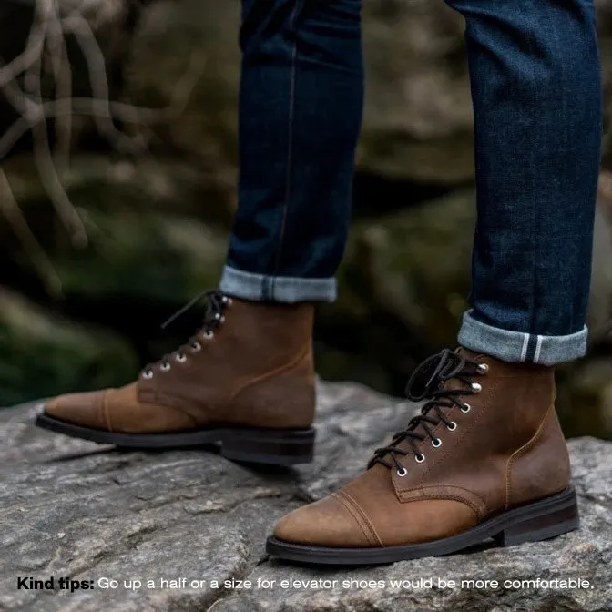7 CM/2.76 Inches CMR CHAMARIPA Handcrafted Brown Height Increasing Boots - Elevate Your Style with 2.76 Inches of Personalized Luxury