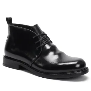 7CM / 2.76 Inches CMR CHAMARIPA Black Shell Cordovan Elevator Boots – Premium Leather