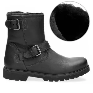 7CM / 2.76 Inches - CMR CHAMARIPA Elevator Boots - Men's Fur Lined Boots - Black Winter Warm Height Increasing Boots