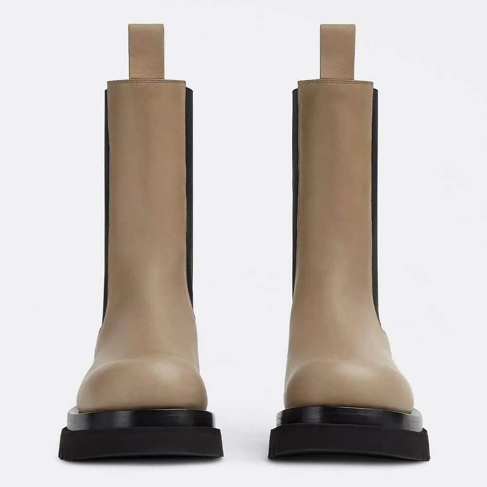 7CM / 2.76 Inches - CMR CHAMARIPA Women's Elevator Shoes - Cane Sugar High Heel Boots For Women - Leather Chelsea Boots