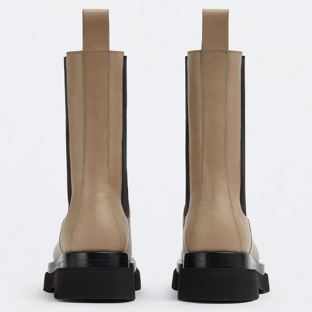 7CM / 2.76 Inches - CMR CHAMARIPA Women's Elevator Shoes - Cane Sugar High Heel Boots For Women - Leather Chelsea Boots