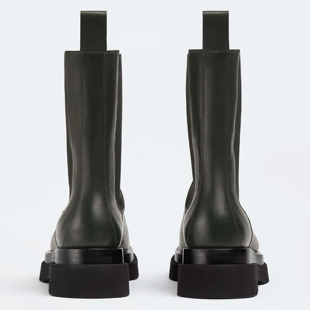 7CM / 2.76 Inches - CMR CHAMARIPA Women's Elevator Shoes - High Heel Boots For Women - Black Leather Chelsea Boots