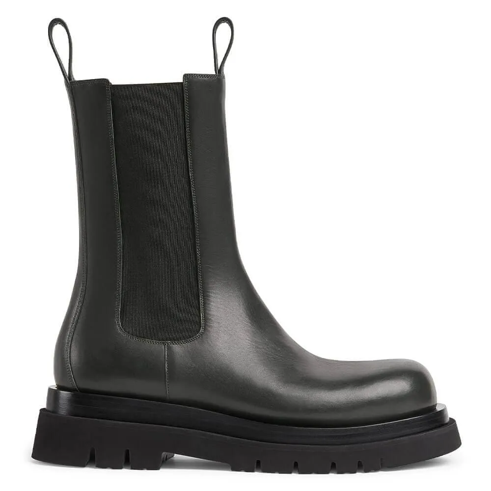 7CM / 2.76 Inches - CMR CHAMARIPA Women's Elevator Shoes - High Heel Boots For Women - Black Leather Chelsea Boots