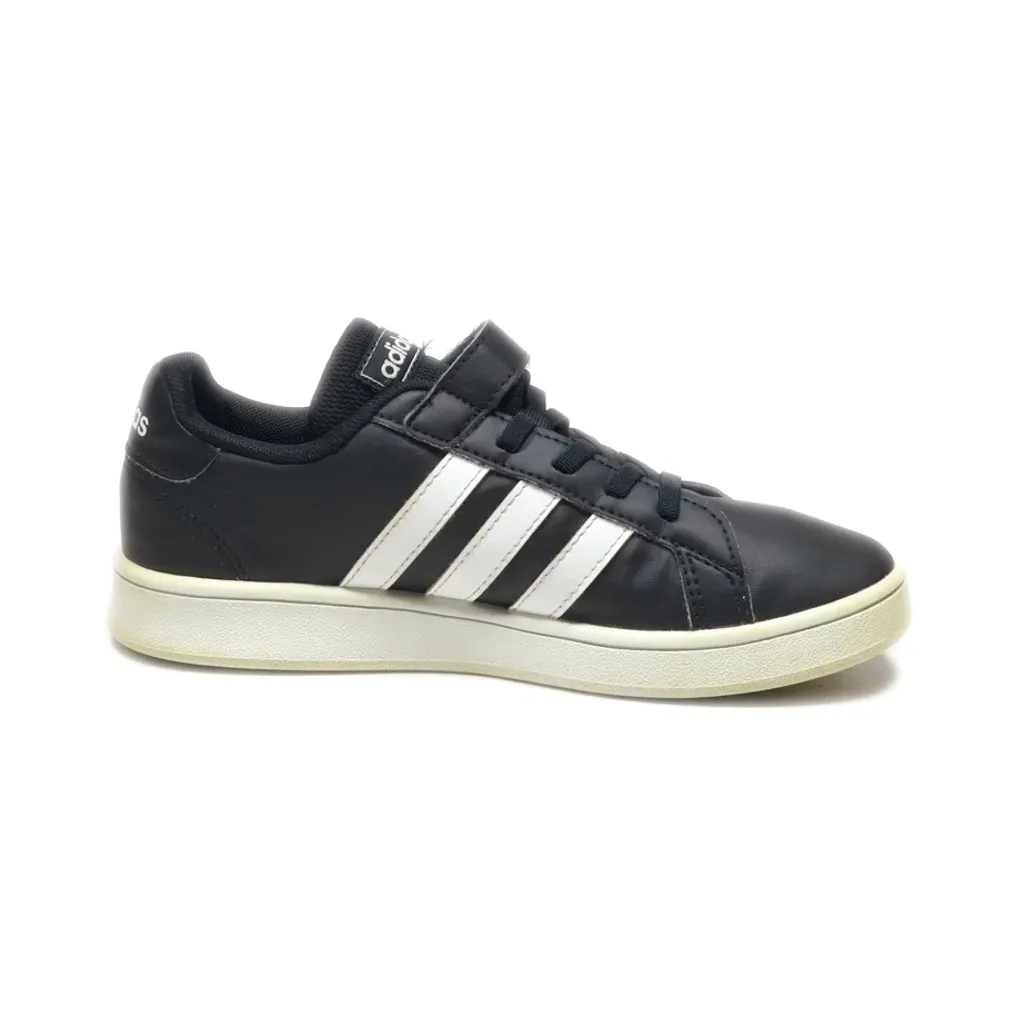 Adidas Court Sneakers Leather Black Colour For Kids