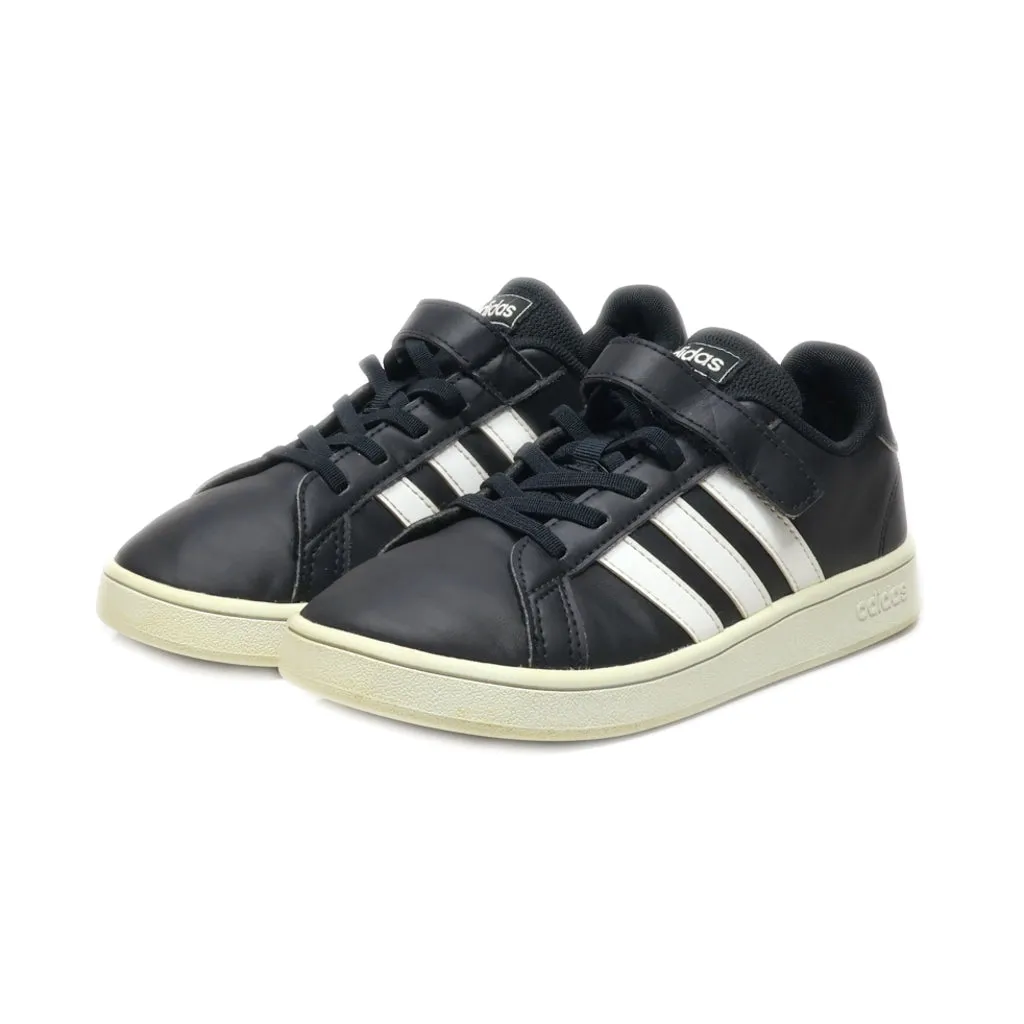 Adidas Court Sneakers Leather Black Colour For Kids