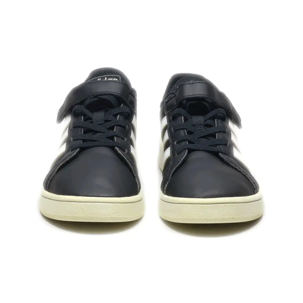 Adidas Court Sneakers Leather Black Colour For Kids