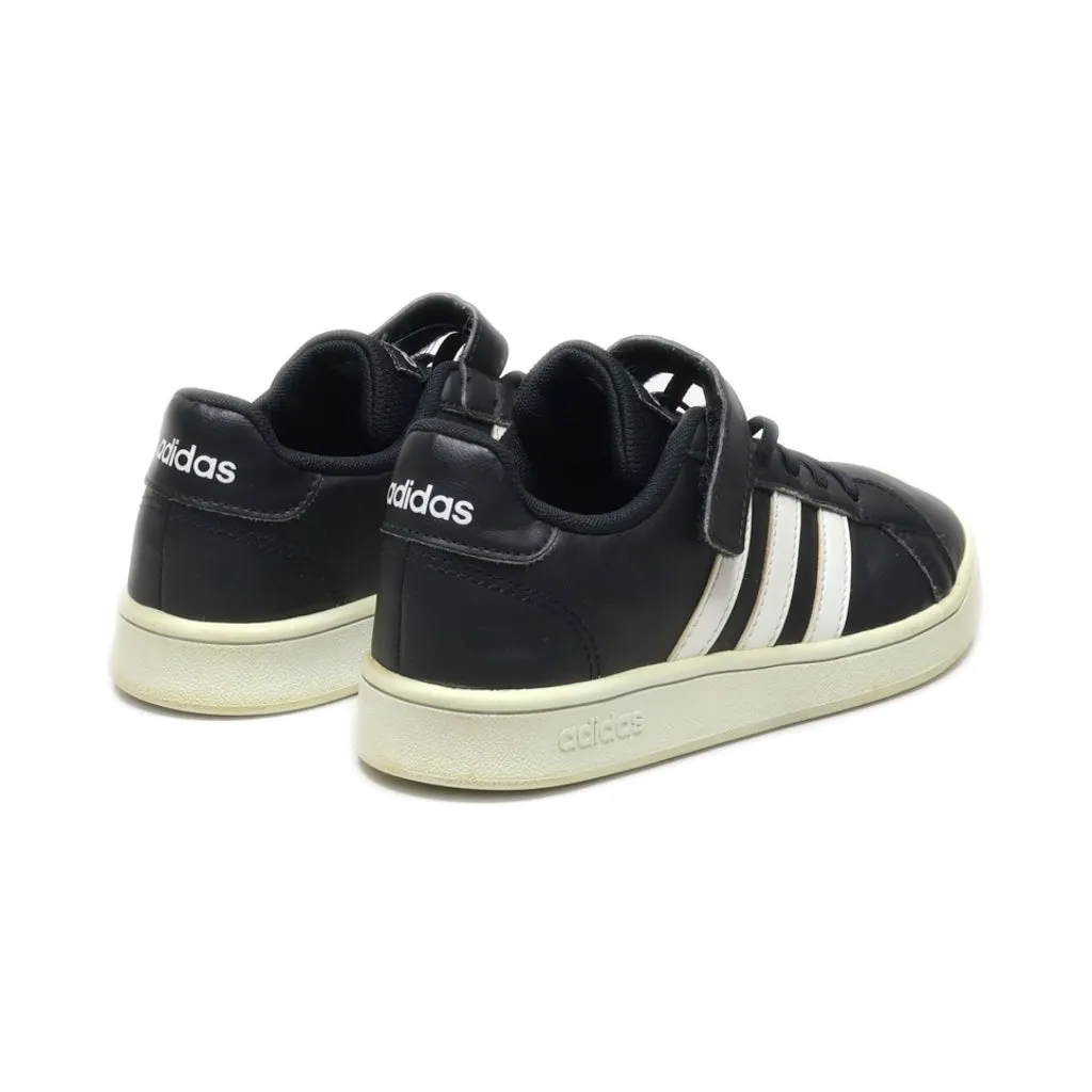 Adidas Court Sneakers Leather Black Colour For Kids