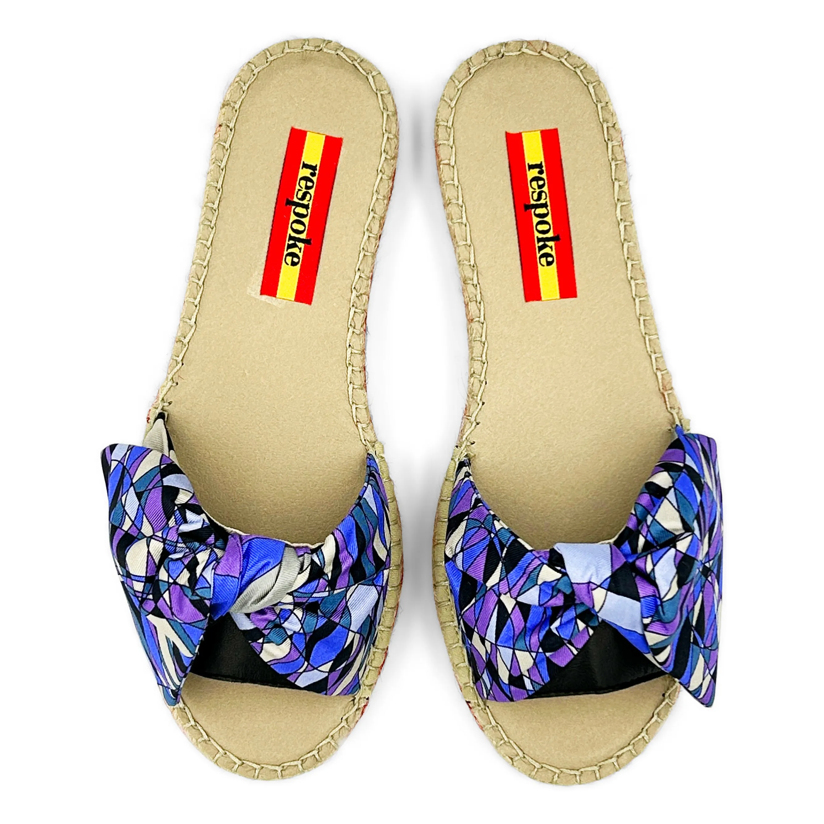 AGGIUNTO RITIRO Purple Bow Slide Espadrilles