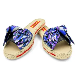 AGGIUNTO RITIRO Purple Bow Slide Espadrilles