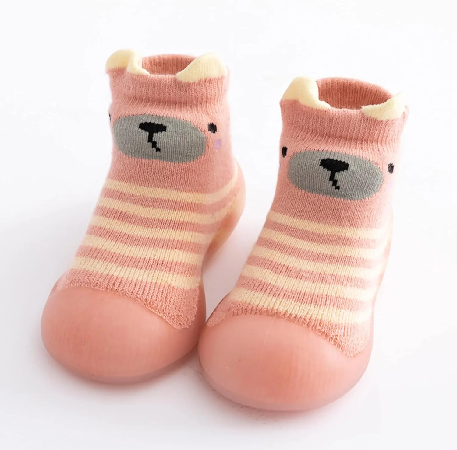 Baby Toddler Sock Shoes Non Slipper Slipper Rubber Sole Breathable Cotton Walking Shoes for Infant Girls Boys
