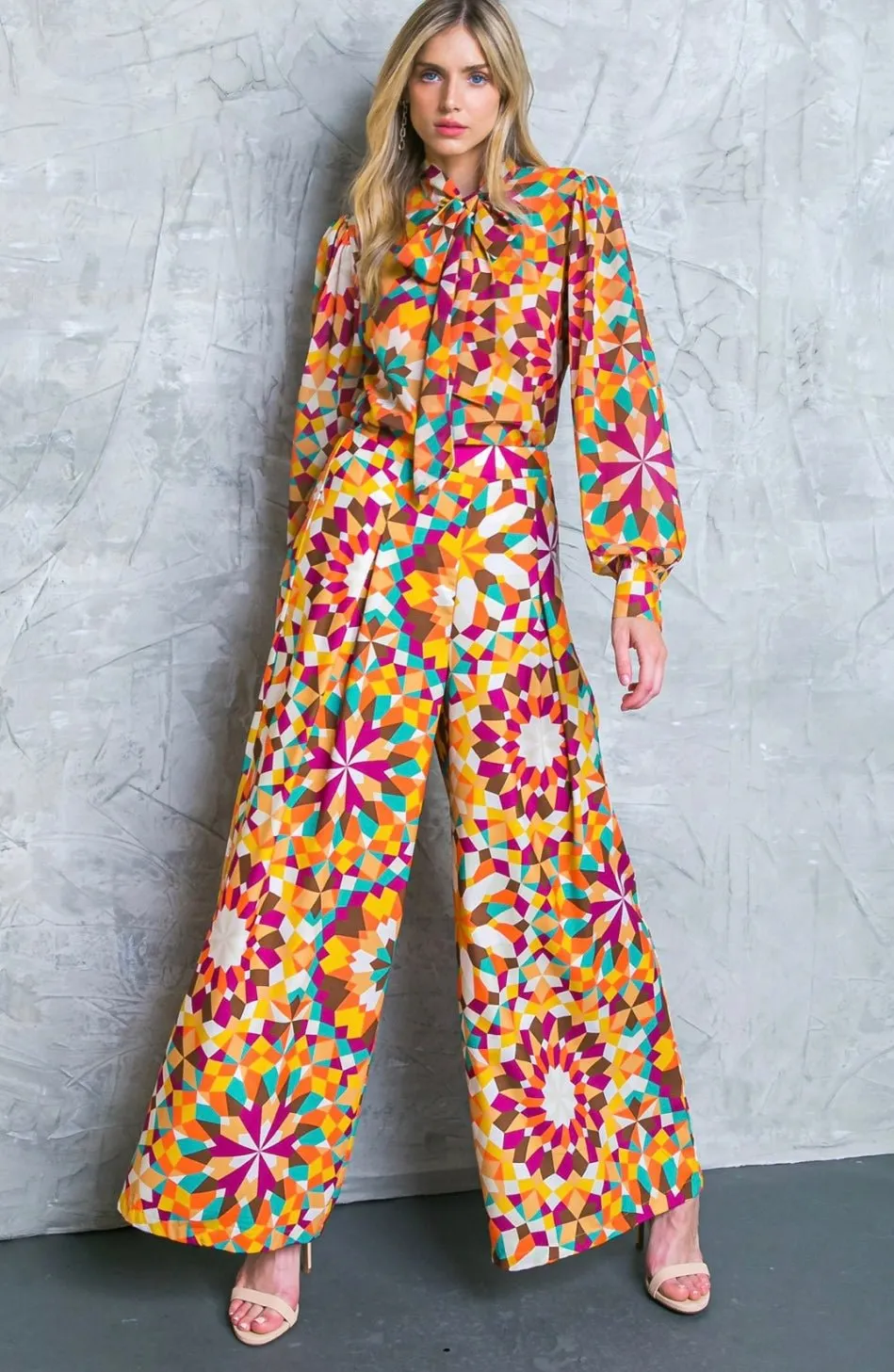 Berry Teal Rust Palazzo