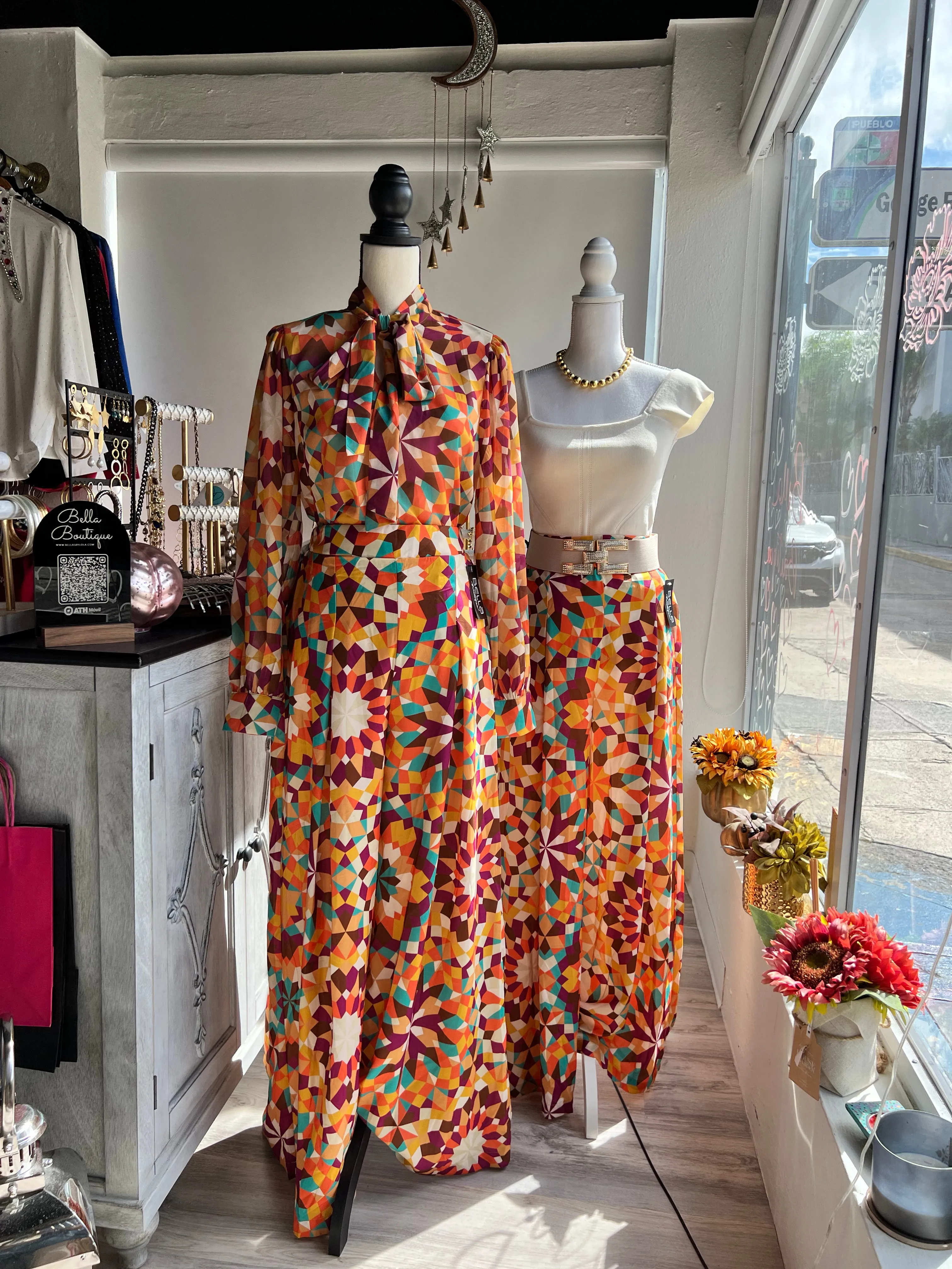 Berry Teal Rust Palazzo