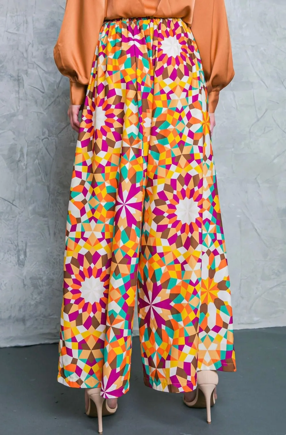 Berry Teal Rust Palazzo