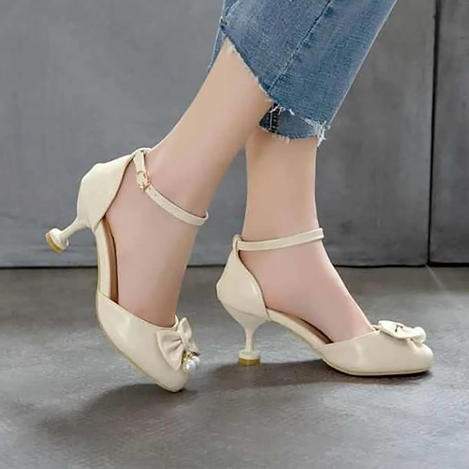 Big Kids Girl Summer Sandals Low Heel Dress Shoes Wedding Party Closed Toe Bow Tie High Heels Toddler Dress Shoes