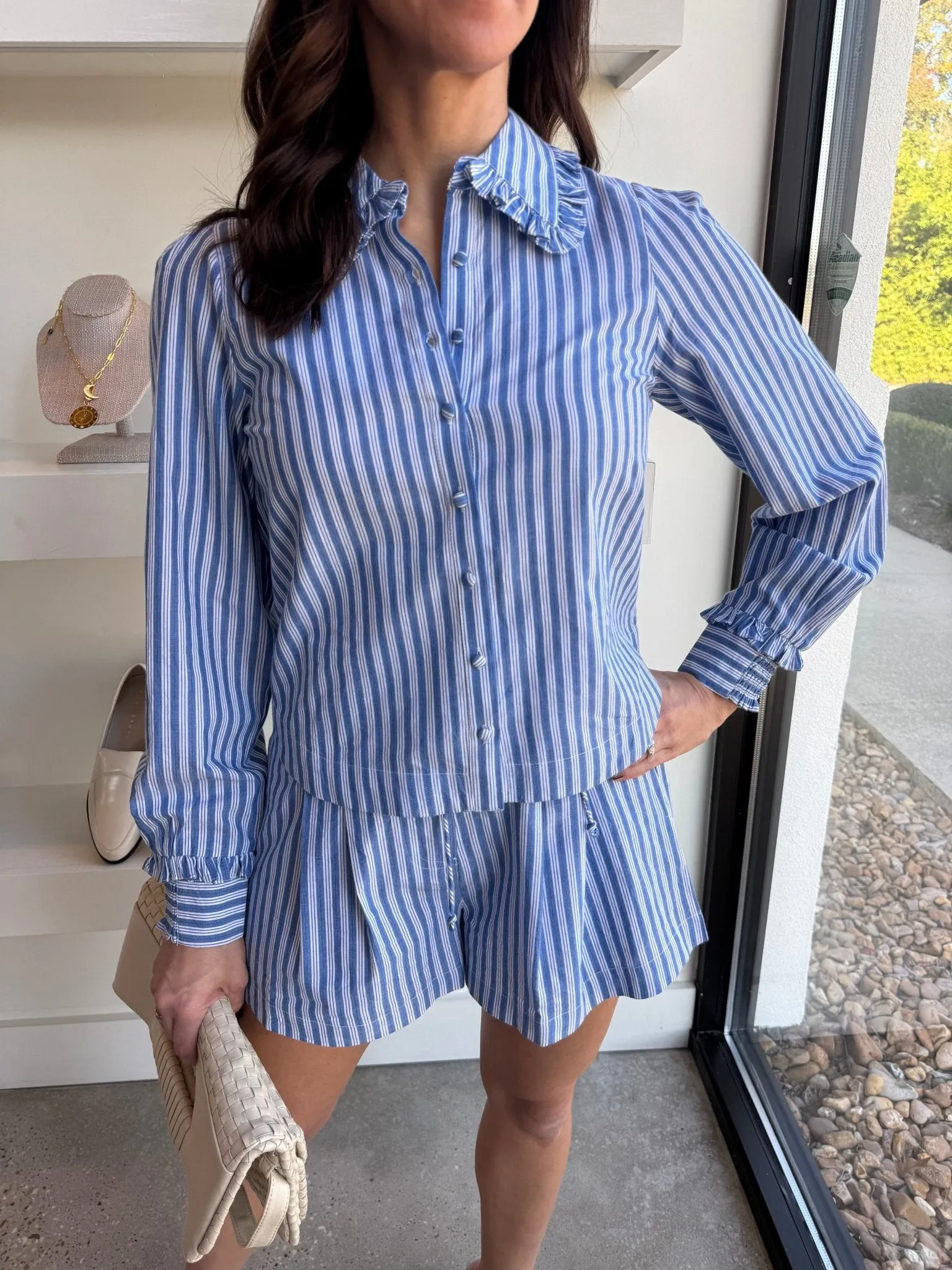 Blue/White Pippa Top