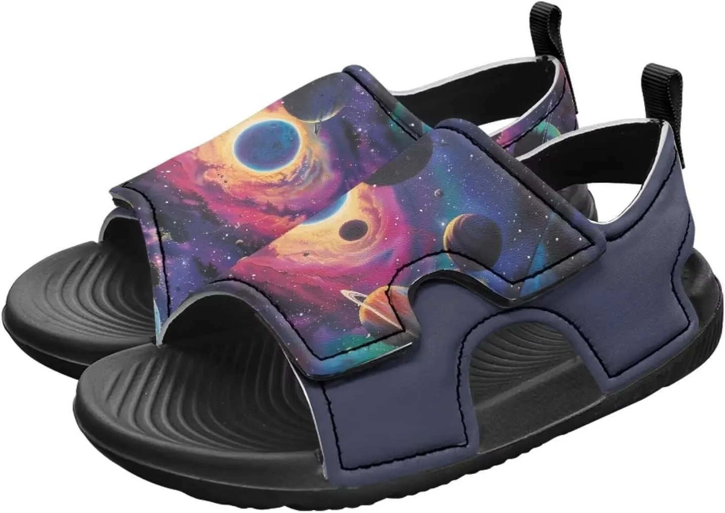 Boys Flame Sandals Kids Open Toe Outdoor Hiking Sandals Lightweight Athletic Beach Water Sport Shoes Adjustable