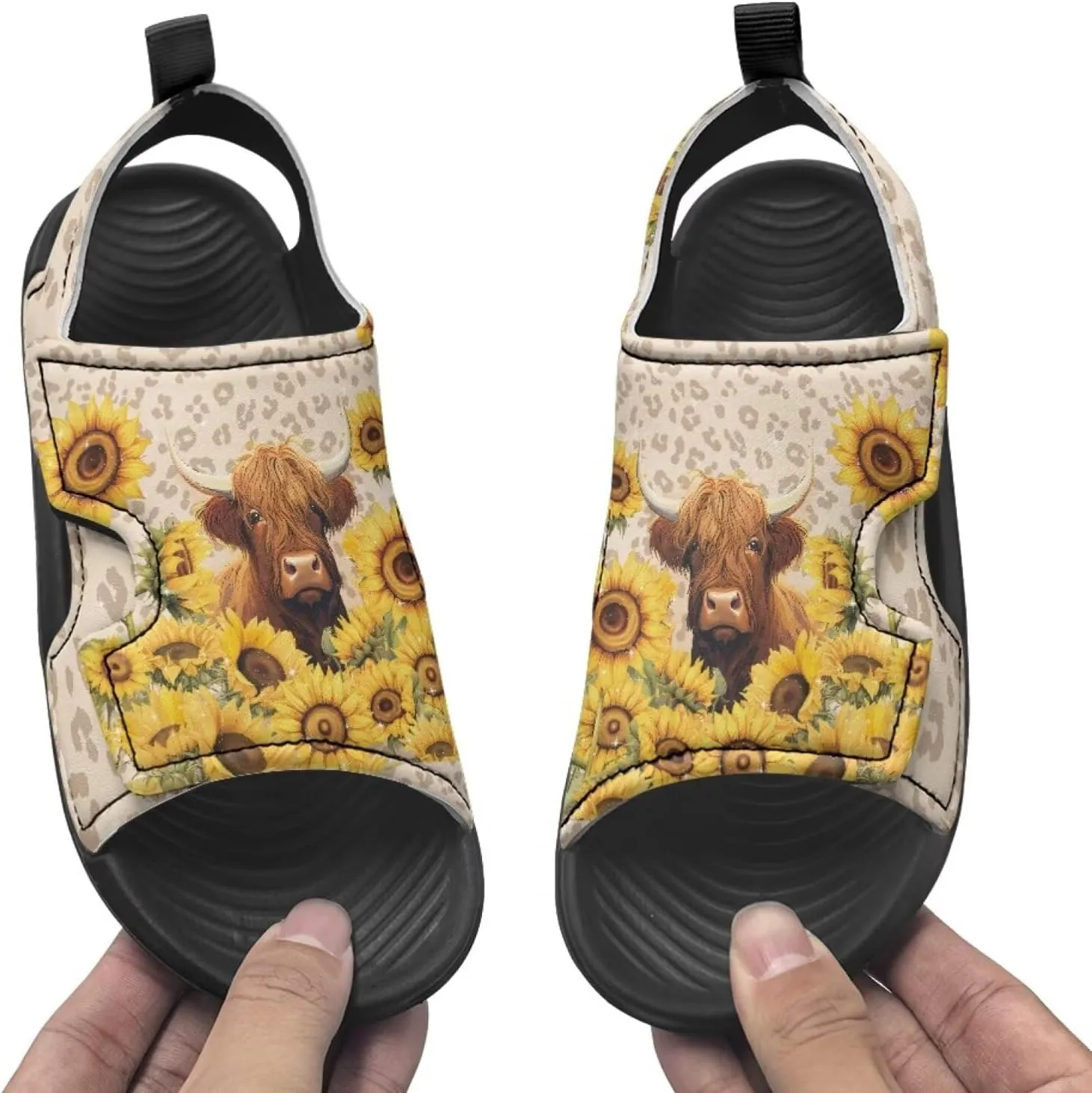 Boys Horse Summer Kids Open Toe Sport Outdoor Athletic Sandals Quick Dry Water Pool Shoes Adjustable