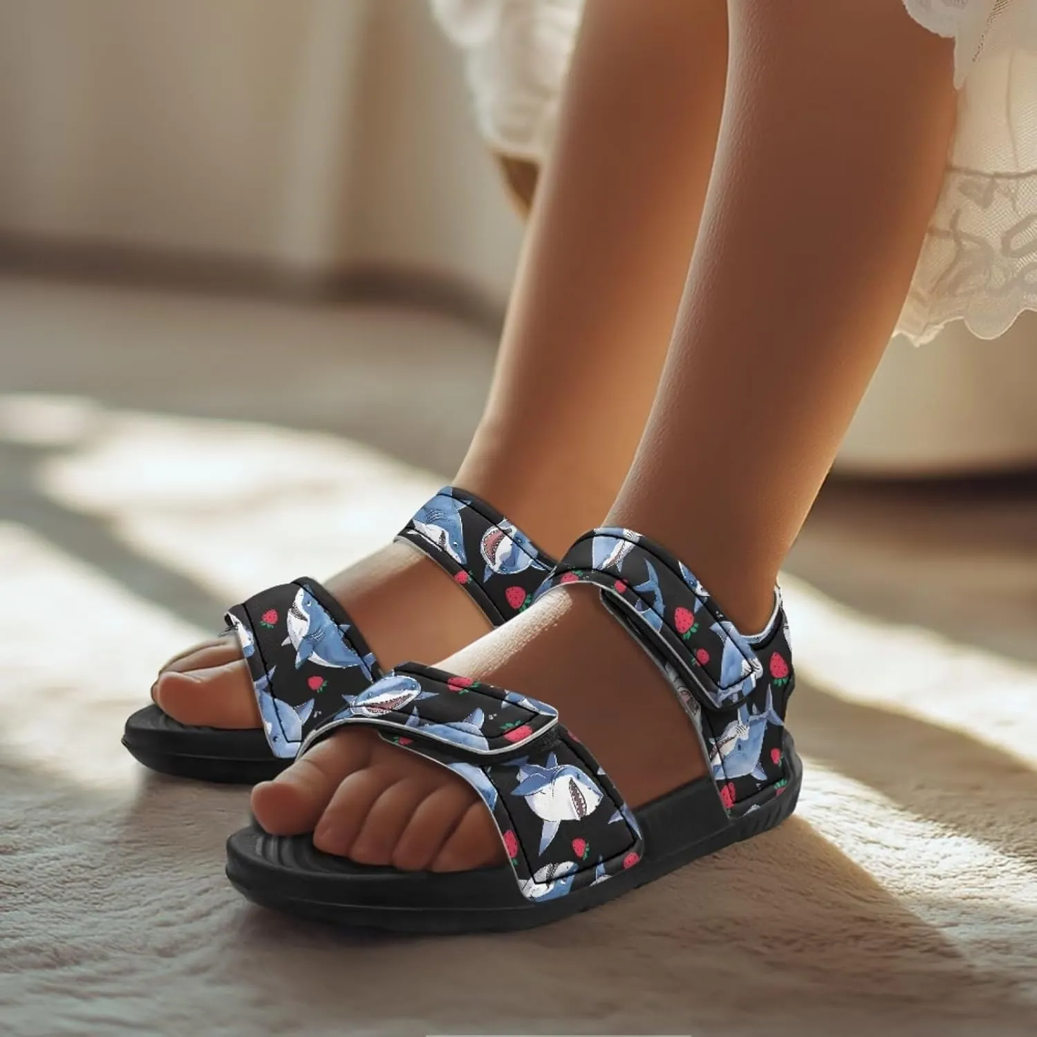 Boys Sandals for Kids Girls Summer Shoes Fashion Slide Sandals with Adjustable Strap Comfort Kids Beach Footwear