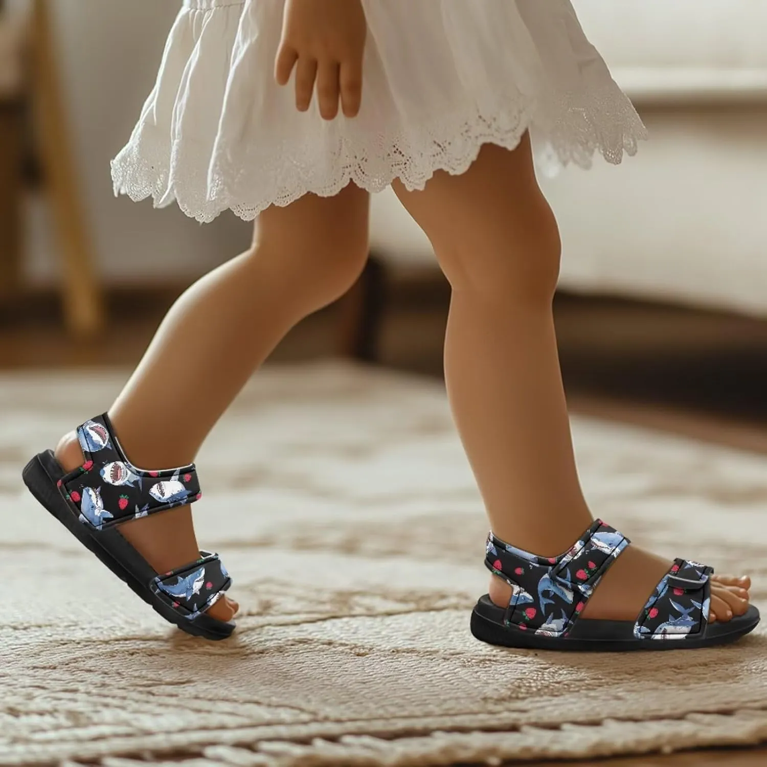 Boys Sandals for Kids Girls Summer Shoes Fashion Slide Sandals with Adjustable Strap Comfort Kids Beach Footwear