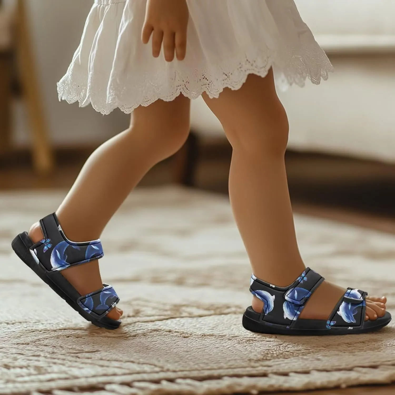 Boys Sandals for Kids Girls Summer Shoes Fashion Slide Sandals with Adjustable Strap Comfort Kids Beach Footwear