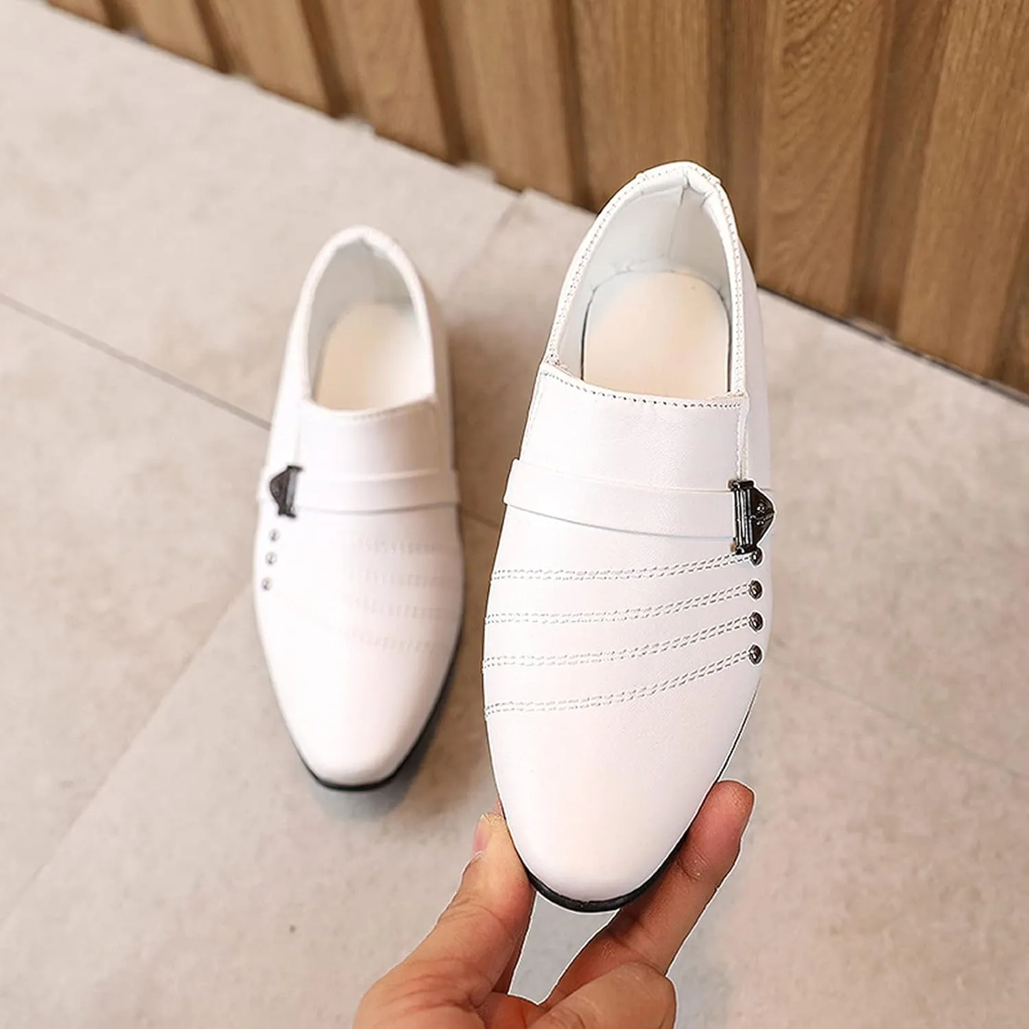 Boys Toddler Leather Baby Student British Casual Perform Shoes Children Style Boy's Shoes Girls Black Dress Shoes