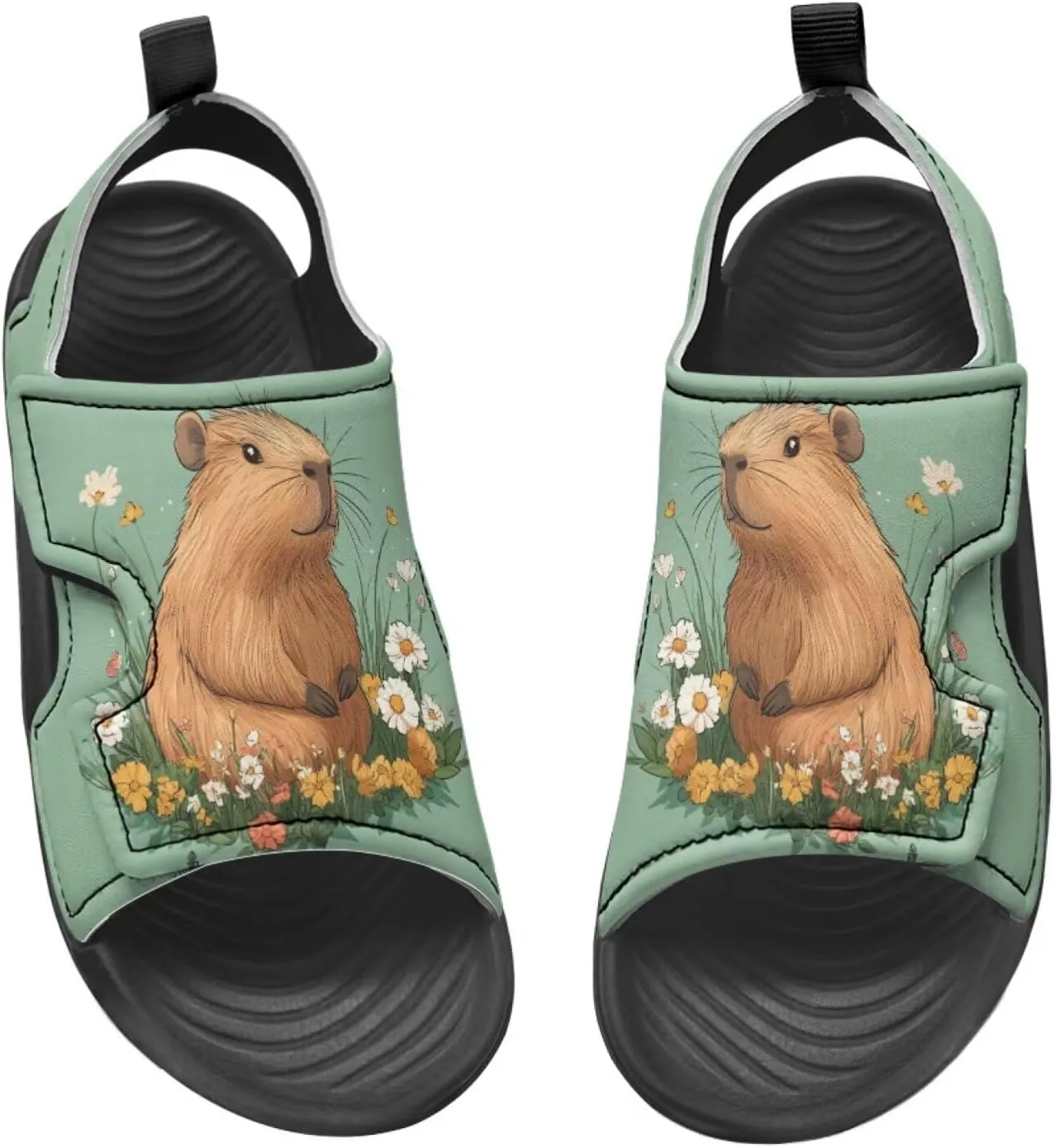 Capybara Sport Sandals for Kids Fashion Cute Summer Water Shoes Quick Dry Open Toe Hiking Walking Sandals for Boys Girls