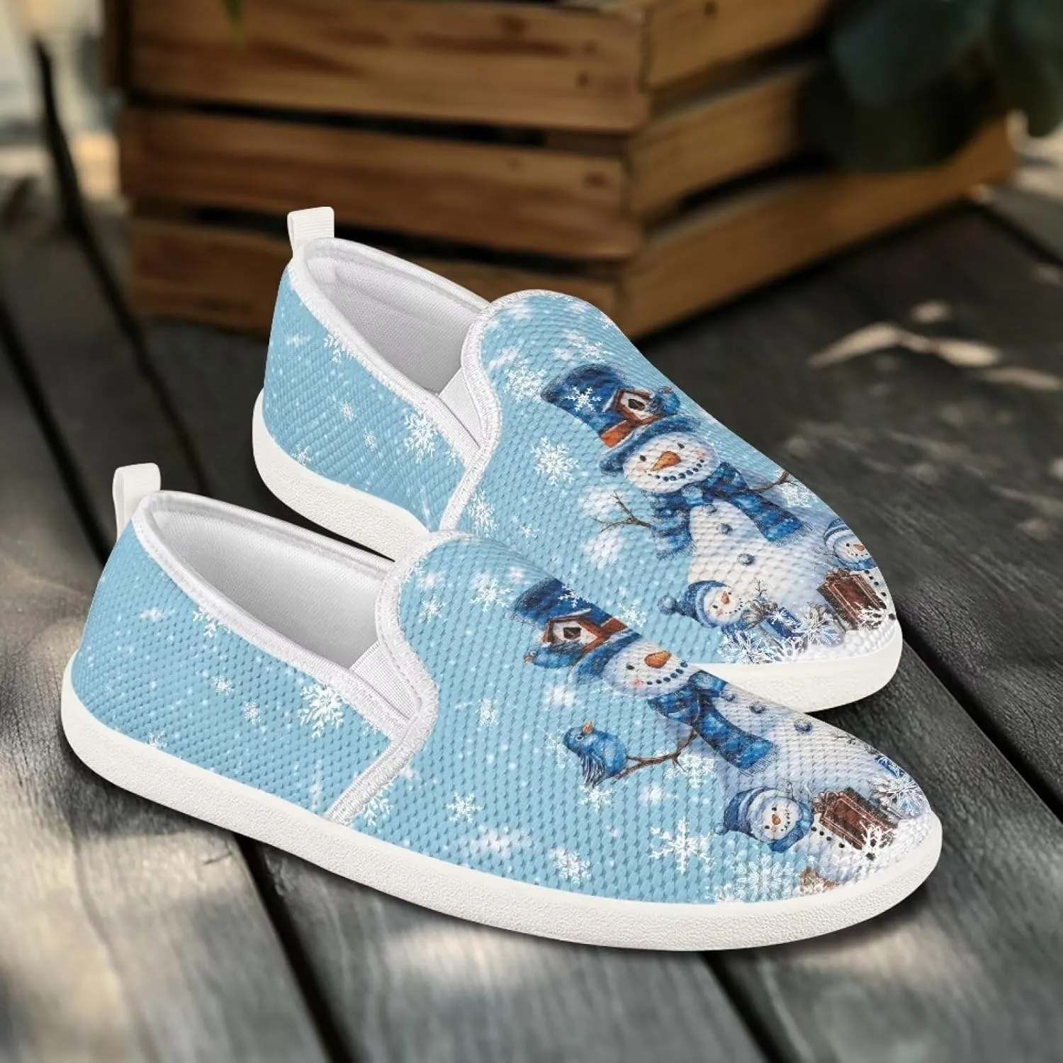 Casual House Shoes Lightweight Slip On Loafers for Womens Soft Breathable Everyday Non Slip Shoes for Workout US 6-11 White Sole