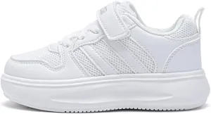 Children's Tennis Shoes, Unisex Breathable Sneakers, Lightweight Running Shoes, White