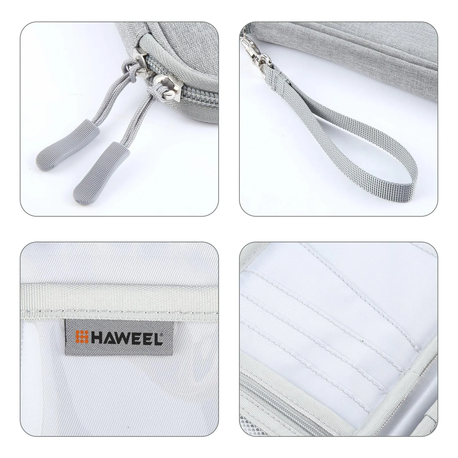 Clutch Bag For Passports Cards & Documents Grey