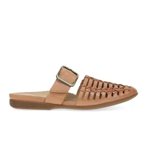 Dansko Leilani Flat (Women) - Light Tan Burnished Nappa