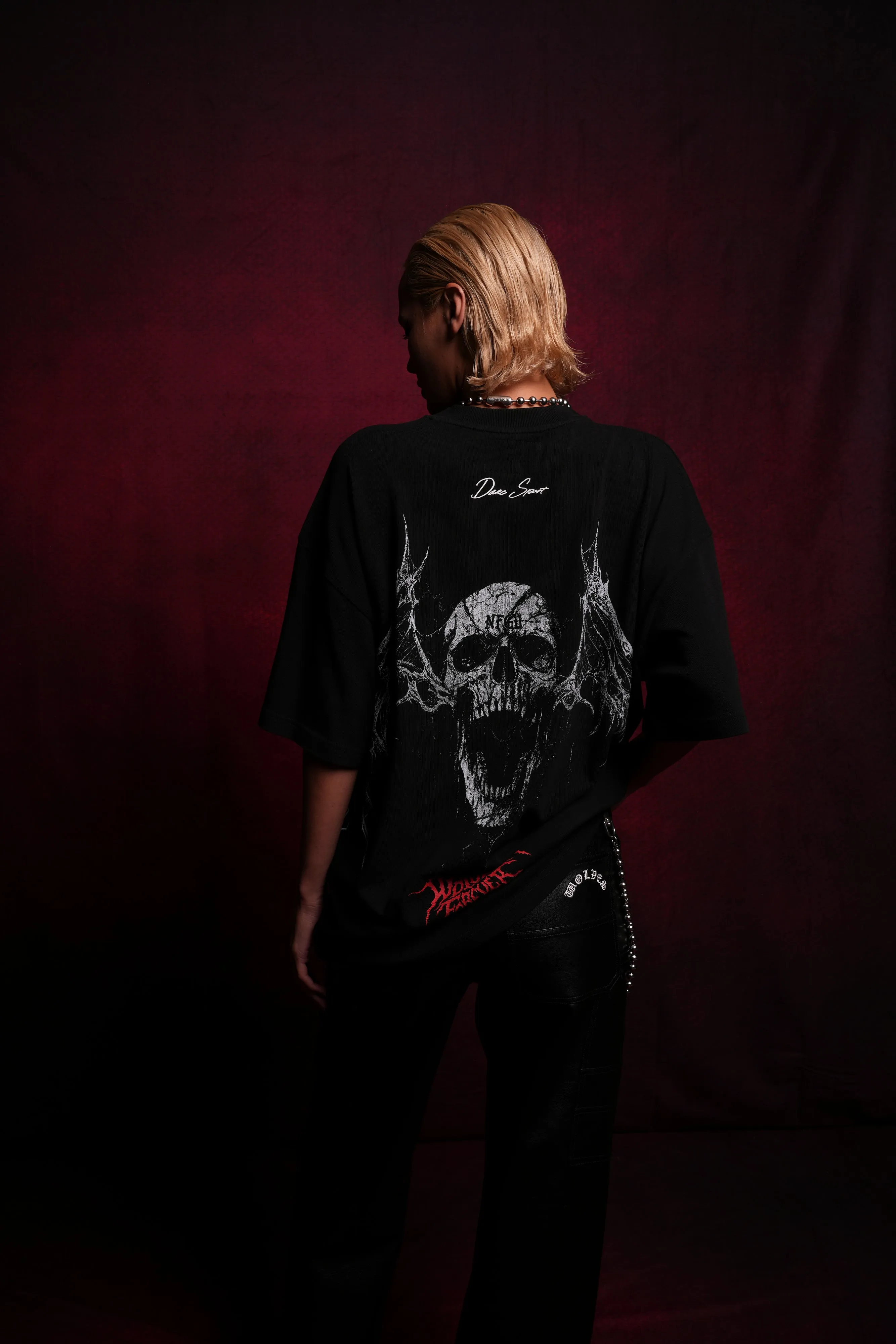 Darc Wings "Side By Side" Oversized Tee in Black