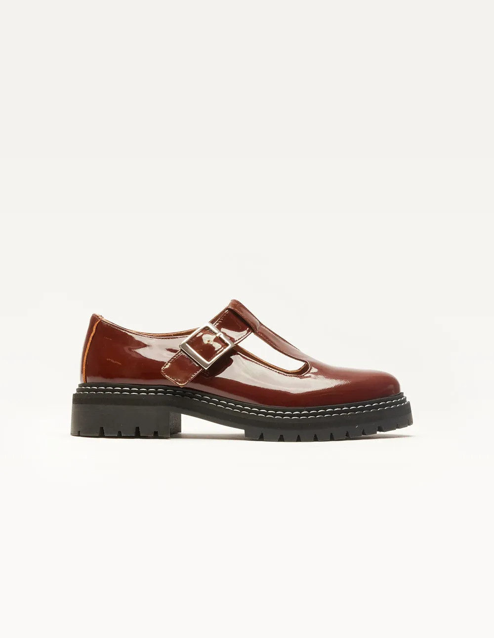 Derbies Romane - Cuir verni noisette