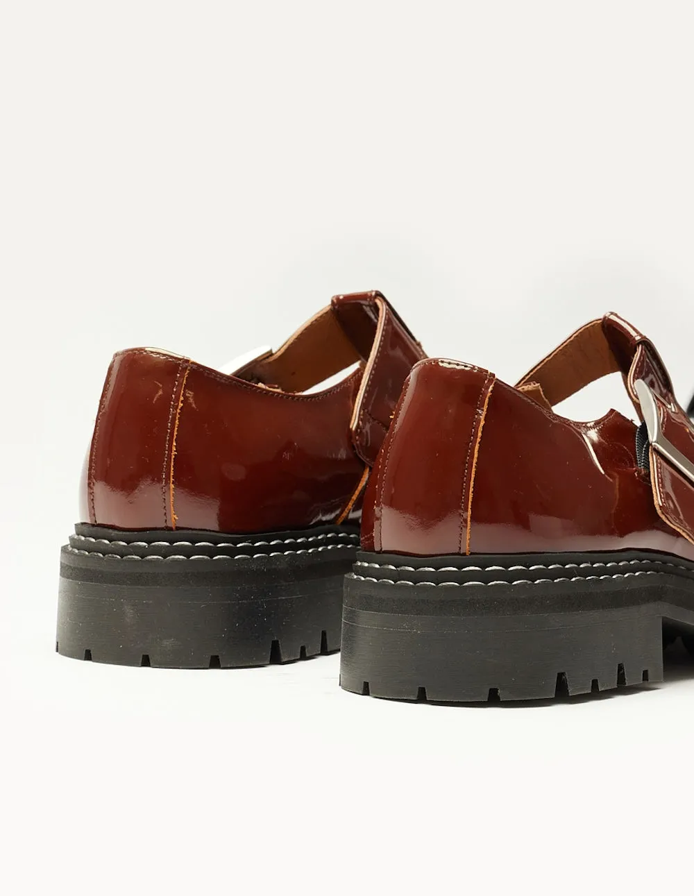 Derbies Romane - Cuir verni noisette