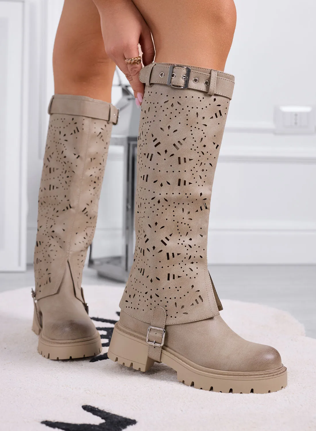 DOROTHY - Mud 2-in-1 Perforated Boots with Removable Shaft
