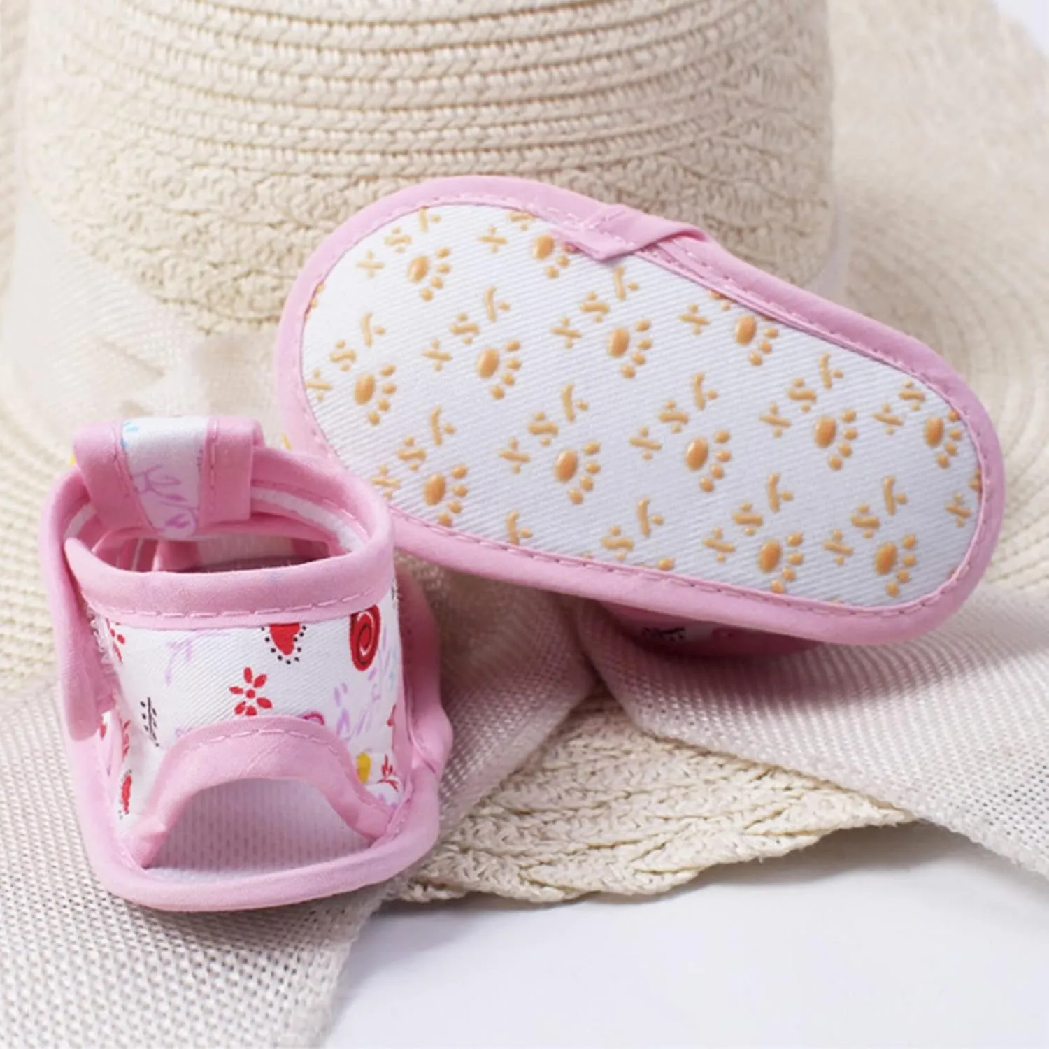EnJoCho Baby Cute Cartoon Shoes Newborn Sneaker Shoes Girl Nonslip Infant Walking Shoes Boy Flat Shoes Dresses (Pink, 3 Months)