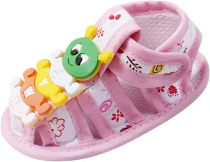 EnJoCho Baby Cute Cartoon Shoes Newborn Sneaker Shoes Girl Nonslip Infant Walking Shoes Boy Flat Shoes Dresses (Pink, 3 Months)