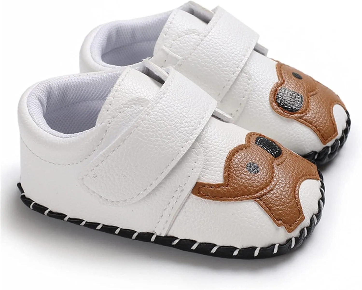 EnJoCho Toddler Baby Cartoon Elephant Rubber Soft Anti-Slip Baby Walking Shoes First Walker Crib Dress Shoes Prewalker