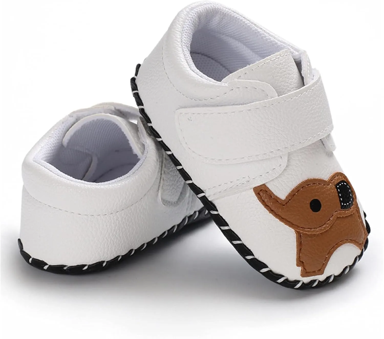 EnJoCho Toddler Baby Cartoon Elephant Rubber Soft Anti-Slip Baby Walking Shoes First Walker Crib Dress Shoes Prewalker