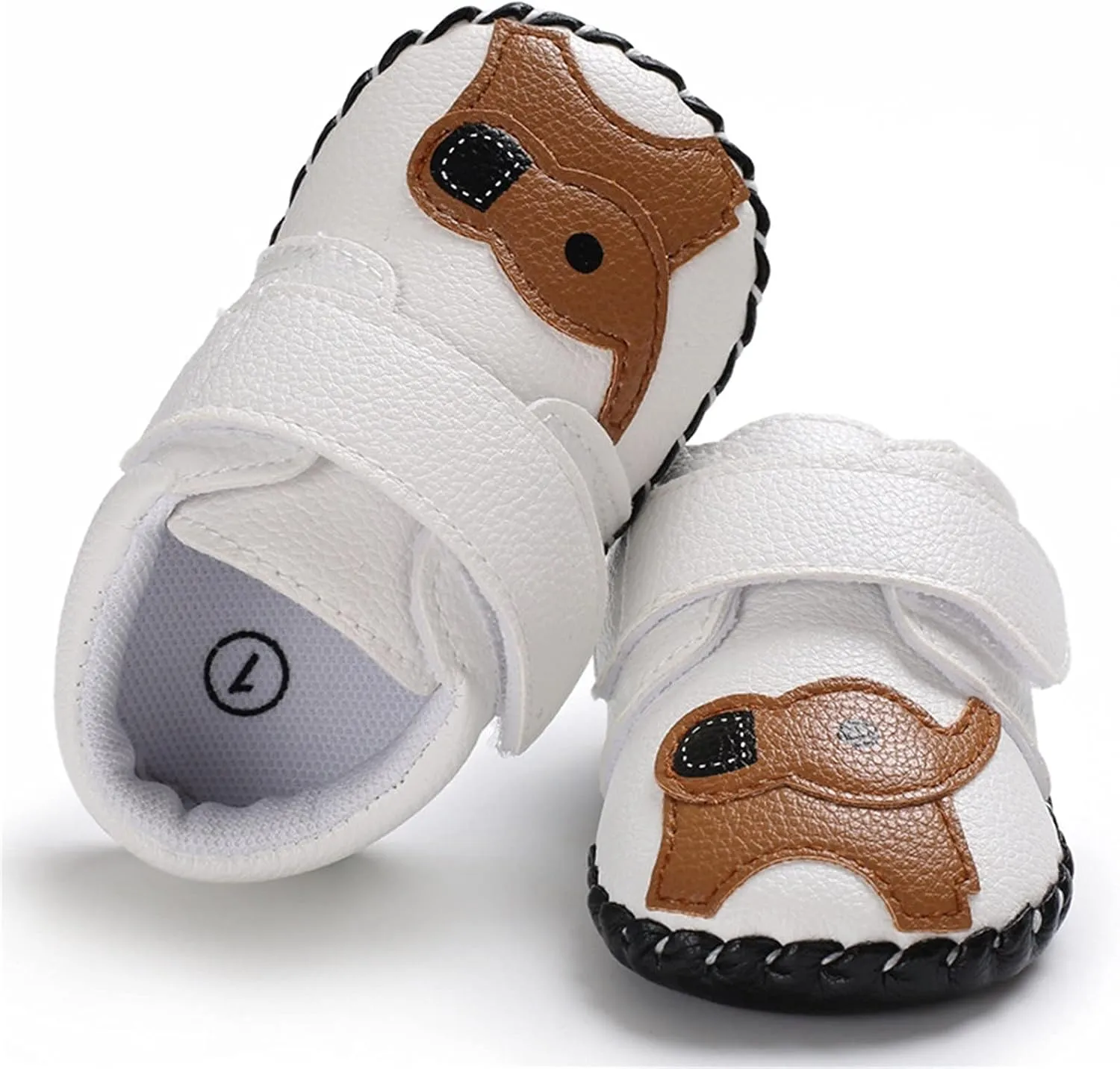 EnJoCho Toddler Baby Cartoon Elephant Rubber Soft Anti-Slip Baby Walking Shoes First Walker Crib Dress Shoes Prewalker