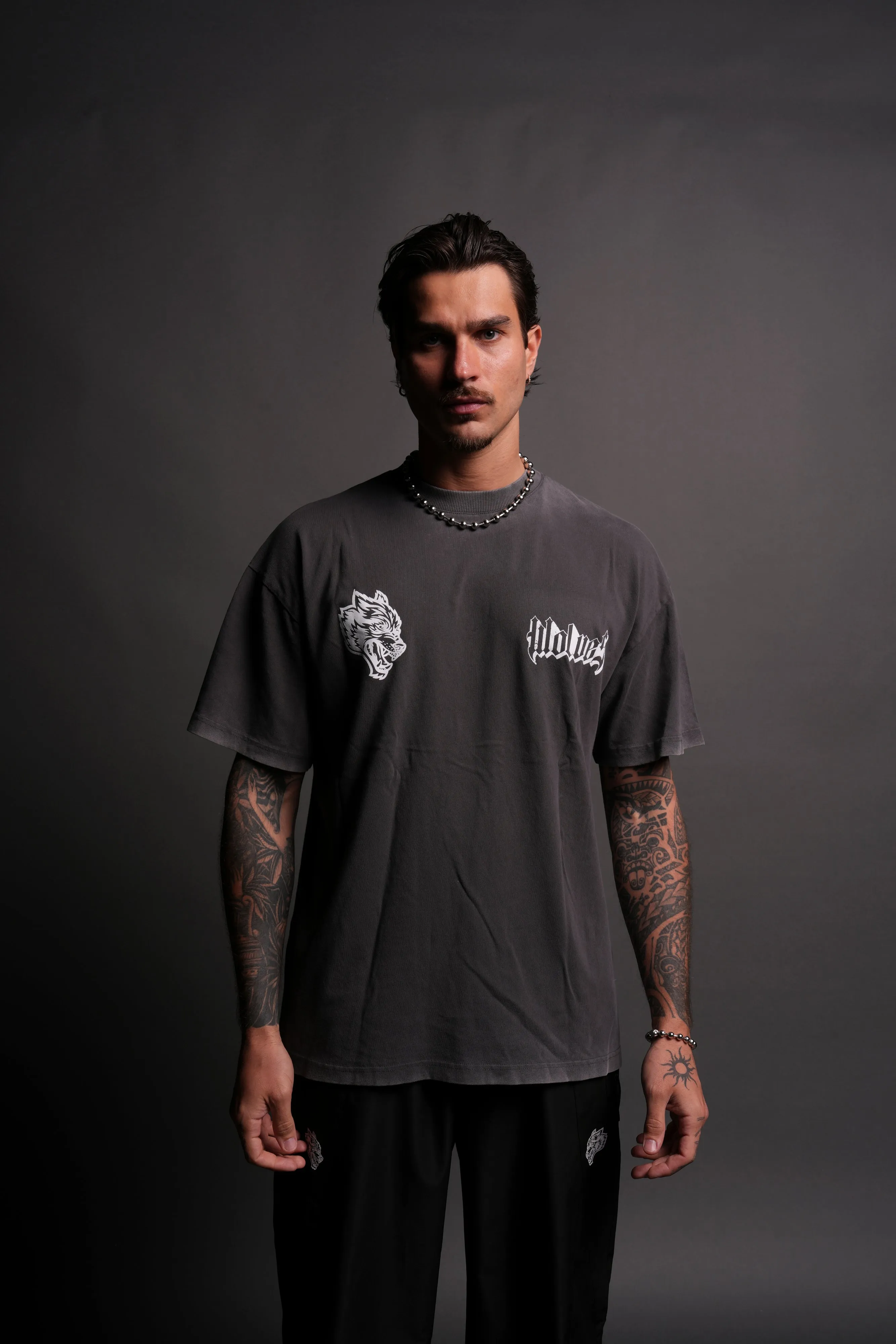 Falling "Premium" Oversized Tee in Wolf Gray