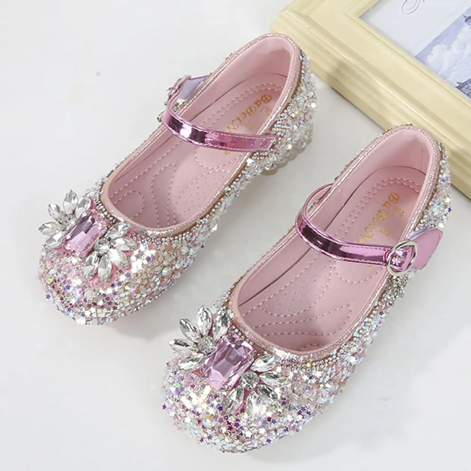 Fashion Autumn Toddler and Girls Casual Shoes Dance Shoes Round Toe Buckle Dress Shoes Water Shoes Girls