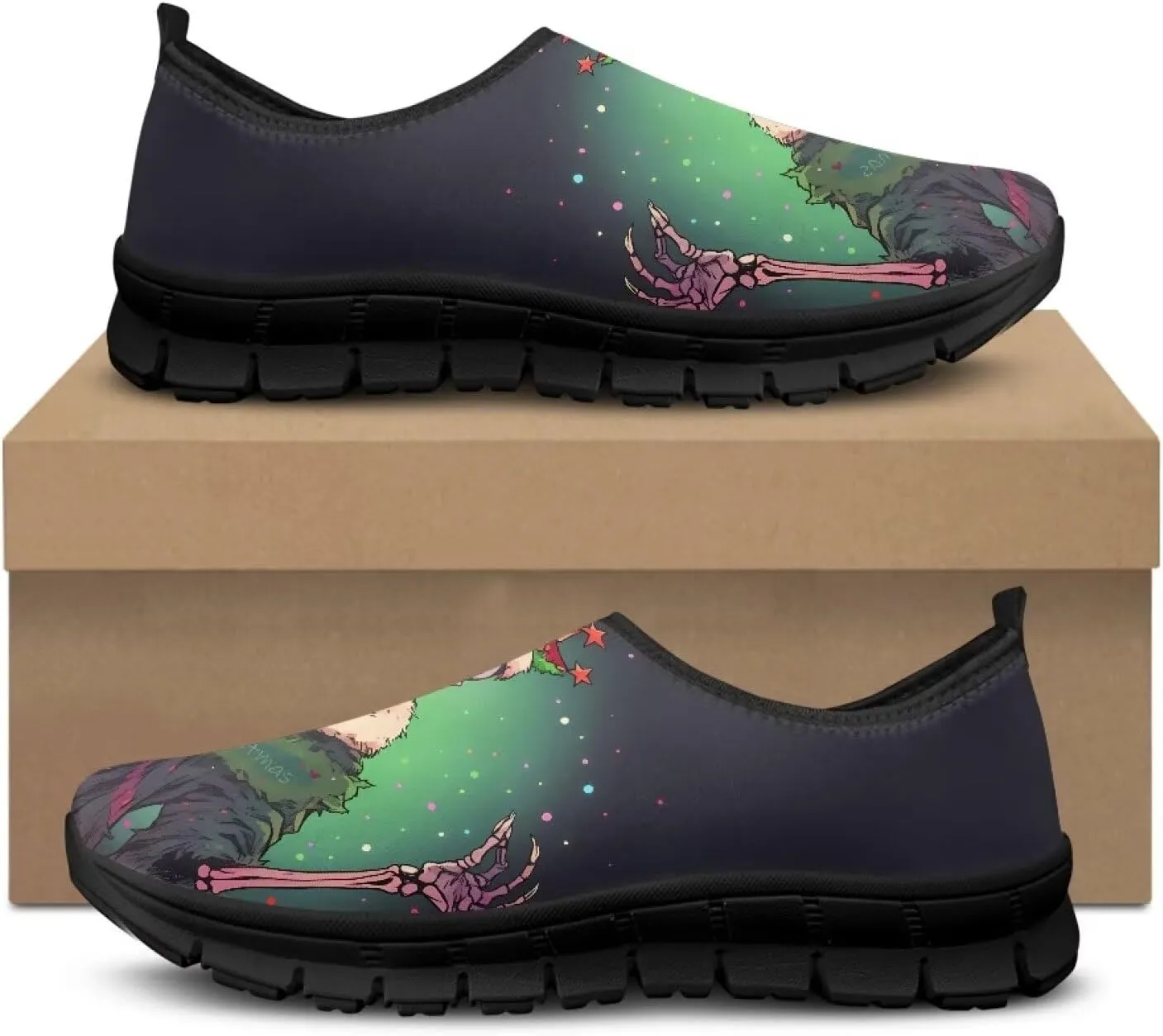 Fashion Sneaker Soft Casual Everyday Shoes Men Lightweight Breathable Tennis Loafers for Camping US 5-14 Black Sole