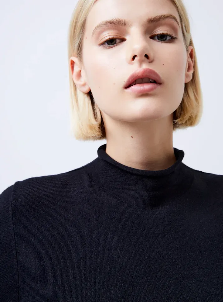 Final Sale Fiona Fitted High Neck Sweater