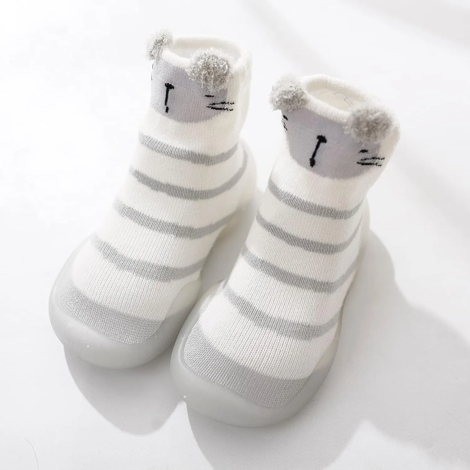 First Toddler Baby Cartoon Socks Non-slip Shoes Animals Elastic Walkers Infant Baby Shoes Rain Boots for Toddler Girls