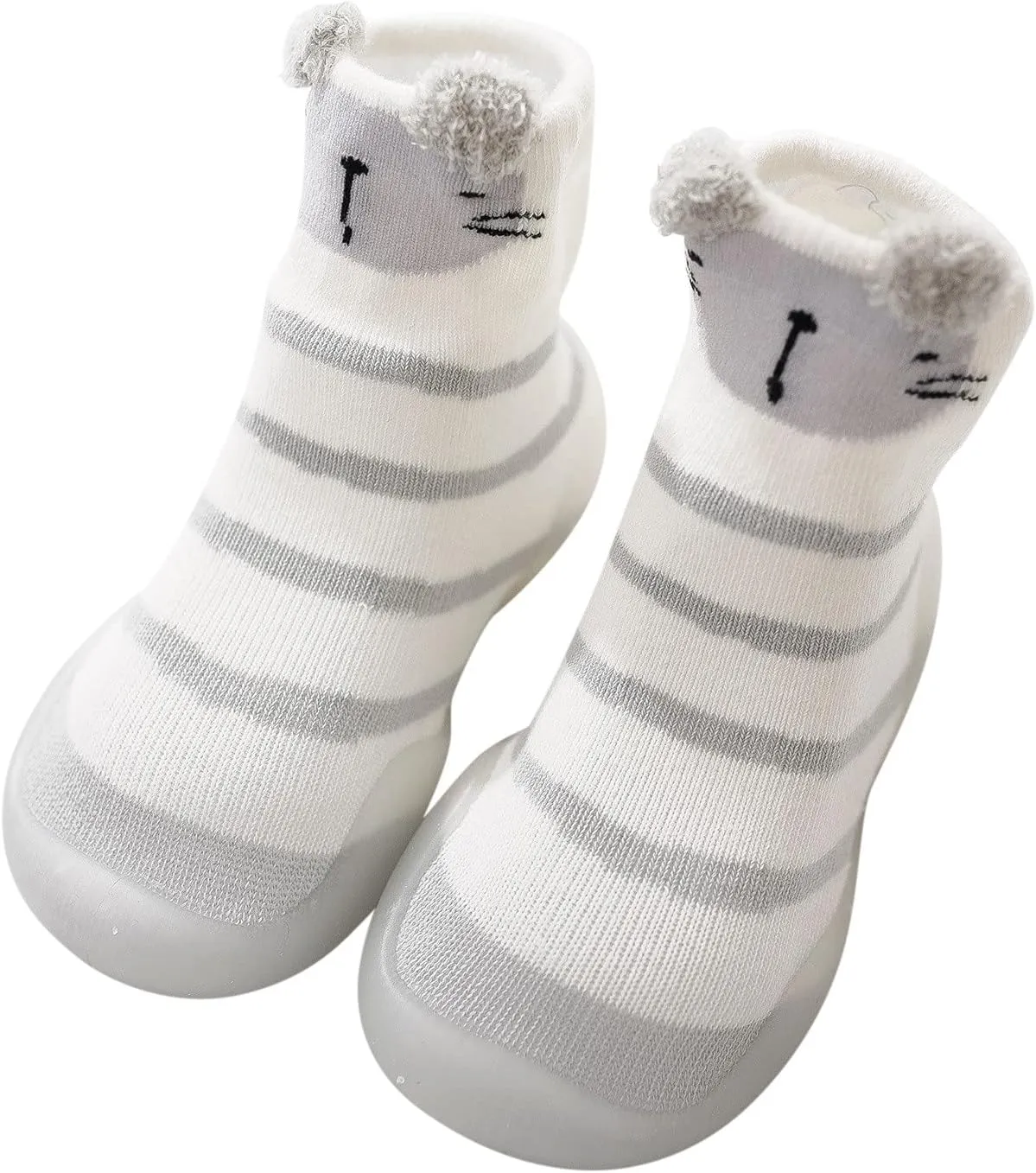 First Toddler Baby Cartoon Socks Non-slip Shoes Animals Elastic Walkers Infant Baby Shoes Rain Boots for Toddler Girls