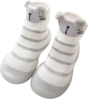 First Toddler Baby Cartoon Socks Non-slip Shoes Animals Elastic Walkers Infant Baby Shoes Rain Boots for Toddler Girls