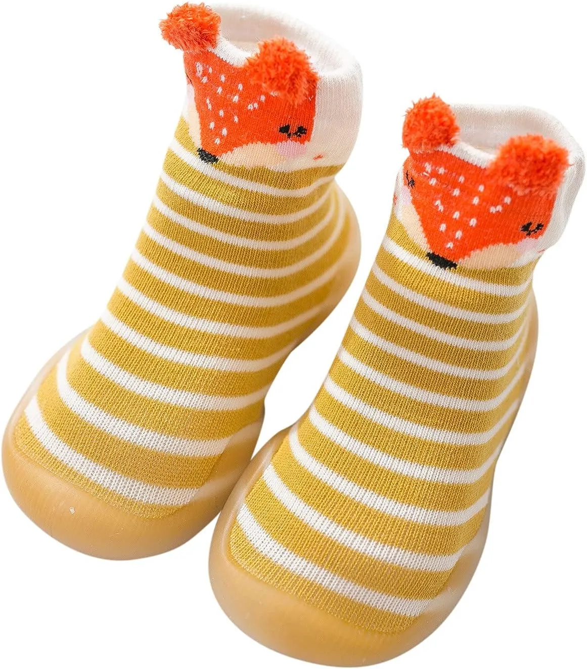 First Toddler Baby Cartoon Socks Non-slip Shoes Animals Elastic Walkers Infant Baby Shoes Rain Boots for Toddler Girls